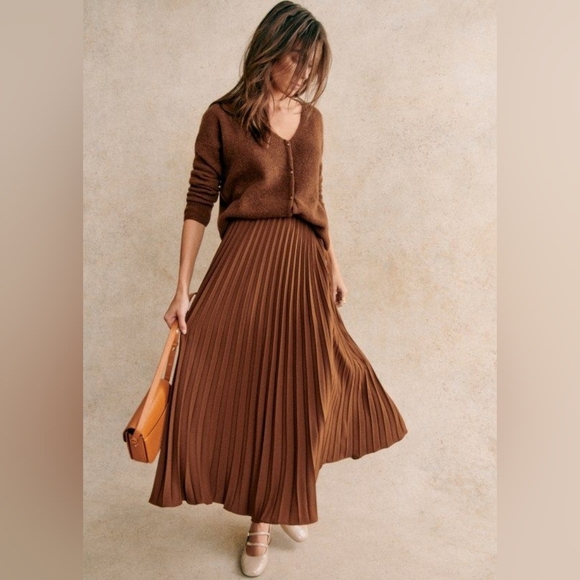 Sezane Sweaters - Sezane Barry Kid Mohair Alpaca Cardigan Brown XS V Neck